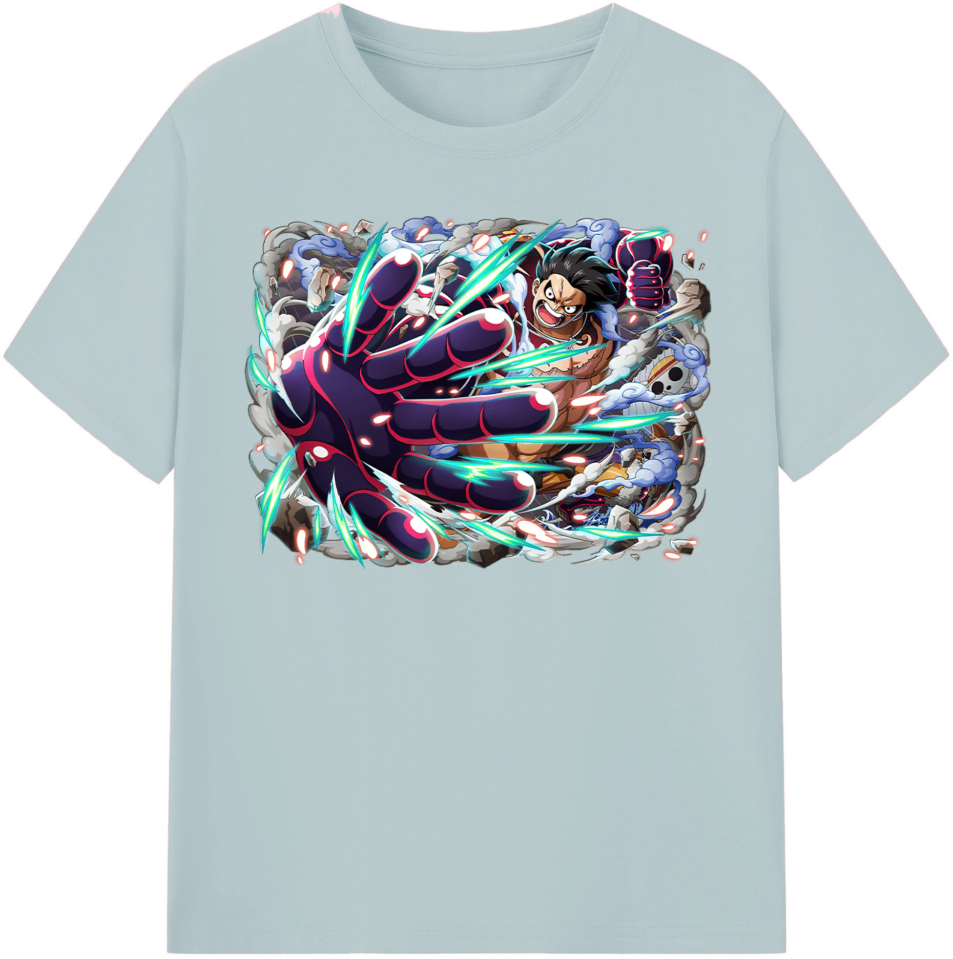 ワンピース モンキー・D・ルフィ ONE PIECE Monkey D. Luffy 綿100％半袖Tシャツ（フロントプリント）